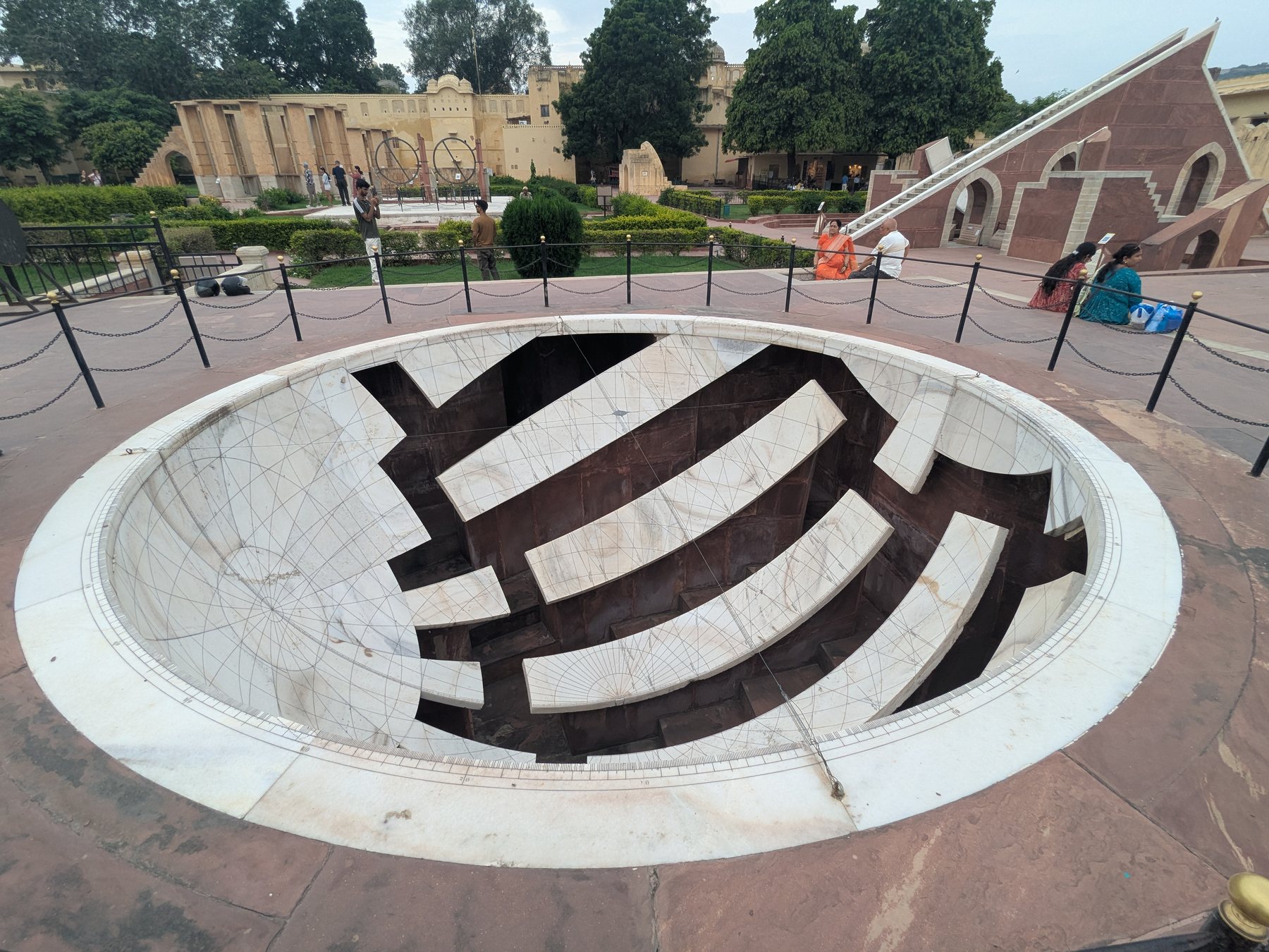 Large geometric astronomical instruments at Jantar Mantar in Jaipur