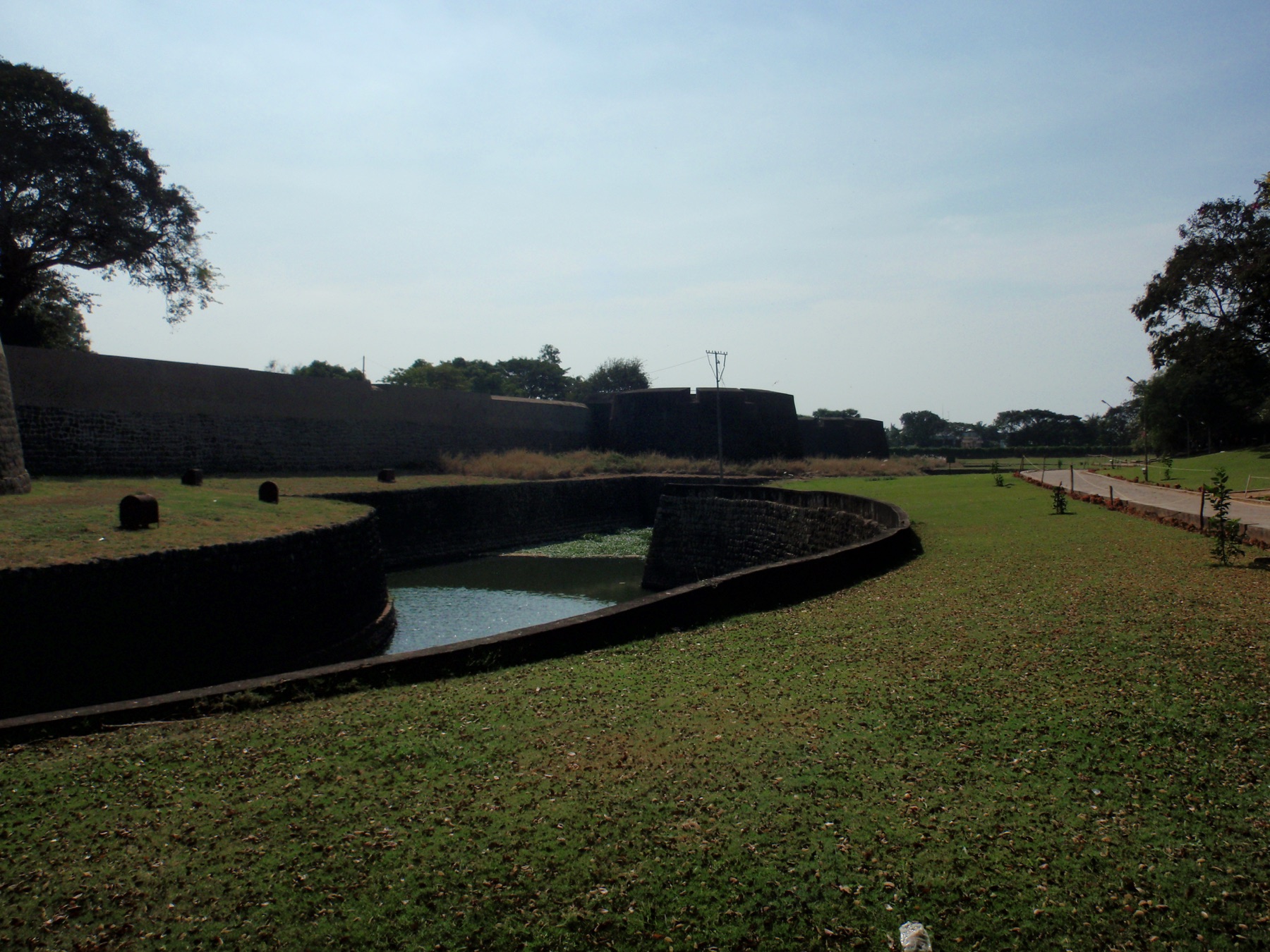 Historic stone gateway at Palakkad Fort