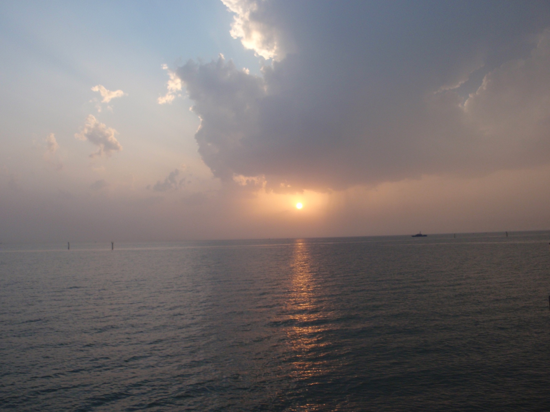 Sunset across the Gulf beside the Sharq waterfront in Kuwait City