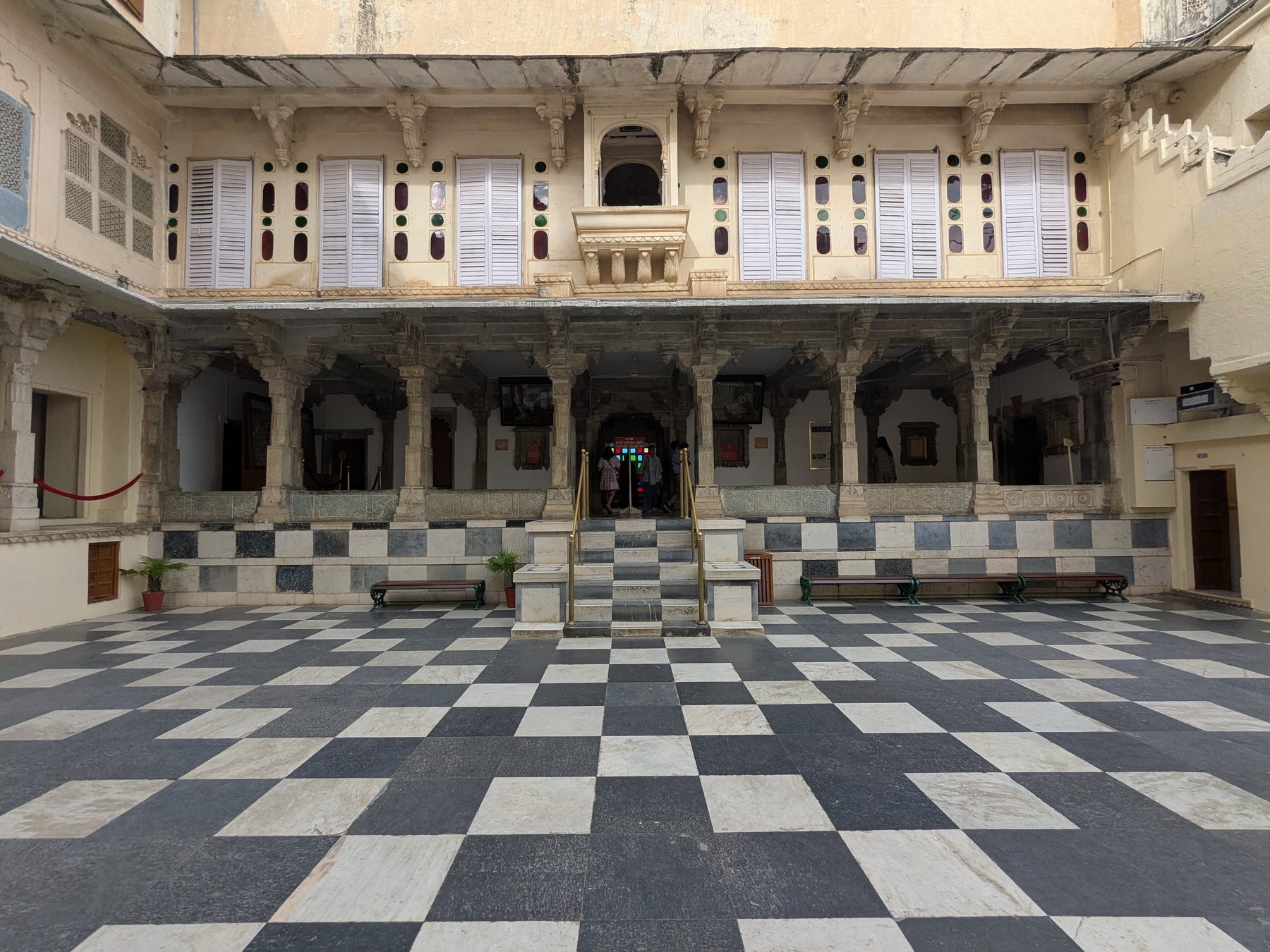 City Palace courtyard in Udaipur