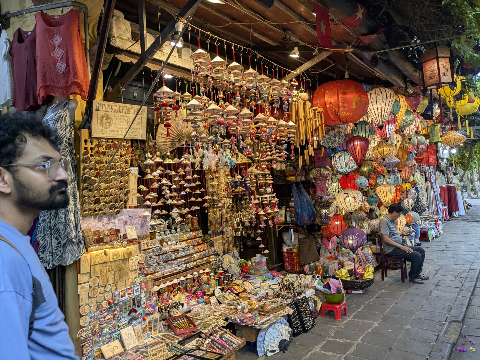A dense display of colourful lanterns in Hoi An
